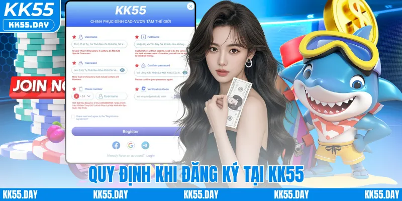 Đăng ký KK55 1 Quy định khi đăng ký tại KK55