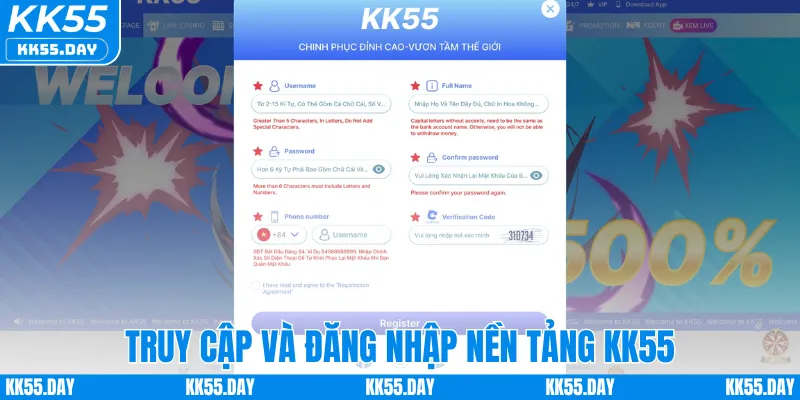 Xem Trực Tiếp Đá Gà Đòn Full HD Sắc Nét Ngay Tại KK55 3 Truy cập và đăng nhập nền tảng KK55